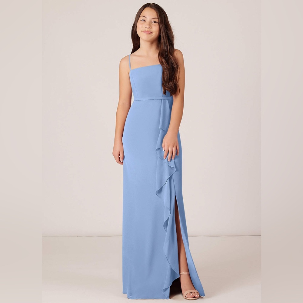 Azazie Kaylee dusty blue dress. Size 2. Brand new unopened and unworn